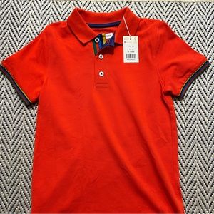 Boden red pique polo size 9/10 NWT